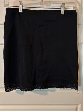 Nancy Ganz Black Lace-Hem Shaping Slip